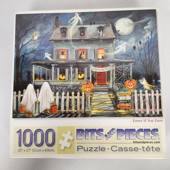 Bits And Pieces Other - NIB Bits and Pieces 1000 Pc Puzzle "Enter If‎ You Dare" 20" x 27" Halloween